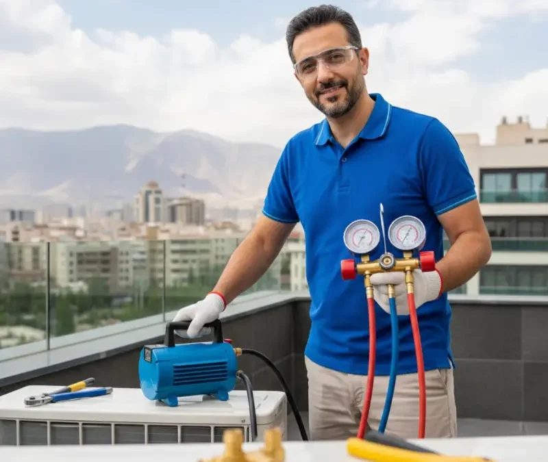 آموزش نصب کولر گازی