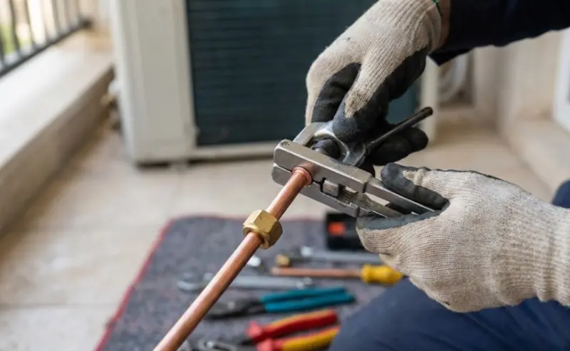 وکیوم کردن لوله های مسی